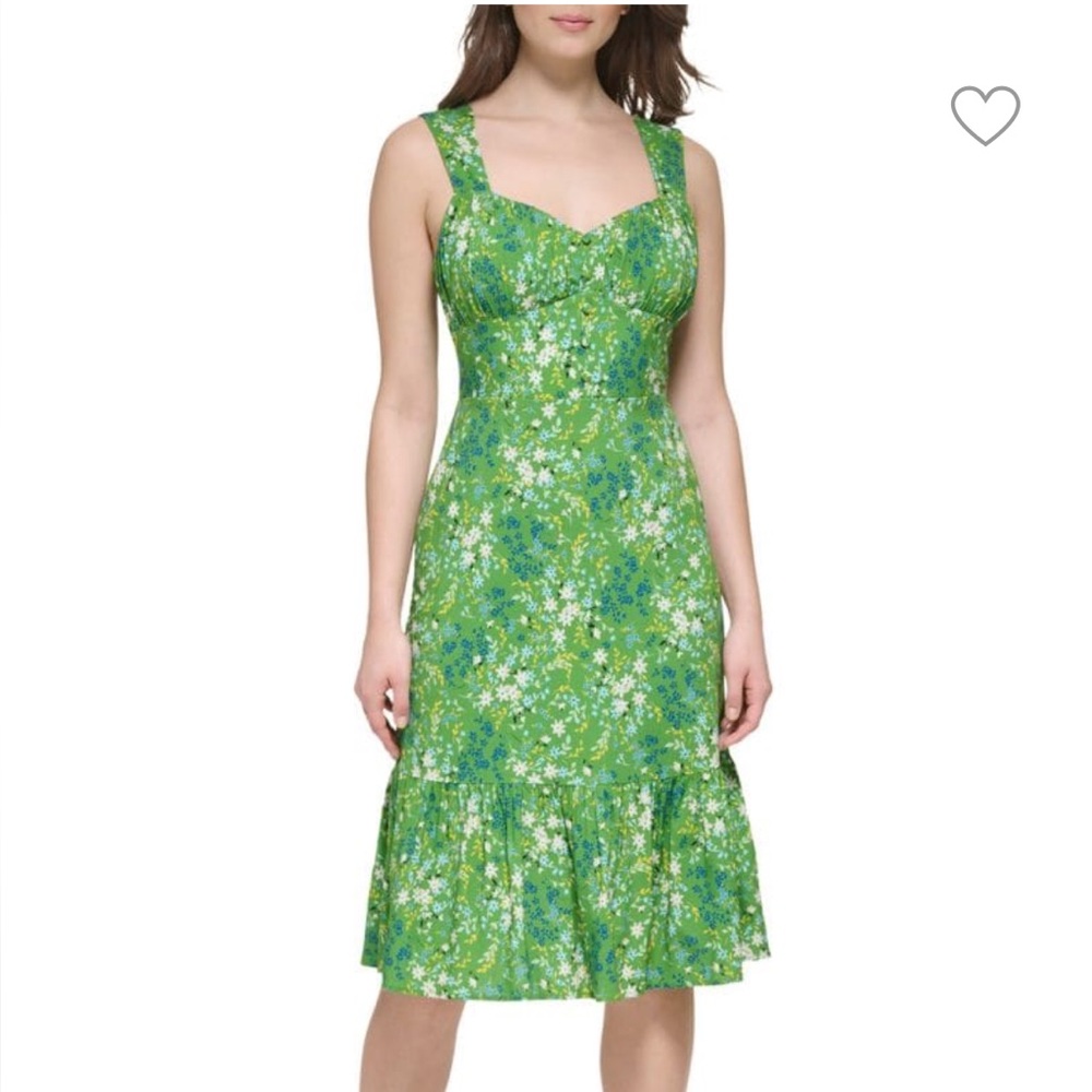 NWT KENSIE Floral Chiffon Knee Length Sheath Dress
